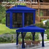 TiramisuBest 11'x11' Outdoor Pop-Up Gazebo,Removable Zipper Netting & 2-Tier Soft Top for Patio/Backyard/Garden/Camping (Coffee) - 4 of 4