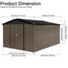 NicBex 10x12 Ft Metal Outdoor Storage Shed with Lockable Doors and Air Vents for Backyard,Garden,Patio - 3 of 4