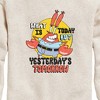 Boys' - SpongeBob SquarePants - What Is Today Yesterdays Tomorrow Graphic Long Sleeve Fleece Sweatshirt - 2 of 4