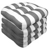 Havana Stripe Patio Cushions Outdoor Chair Pads Thick Fiber Fill Tufted 19" x 19" by Sweet Home Collection® - 3 of 4