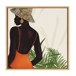 Kate & Laurel All Things Decor 22" x 22" Sylvie So So Tropical Framed Wall Canvas by Mary Joak - 1 of 4