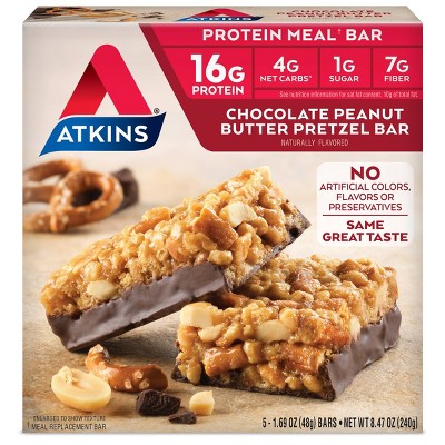 Atkins Meal Bars - Chocolate Peanut Butter Pretzel - 5ct