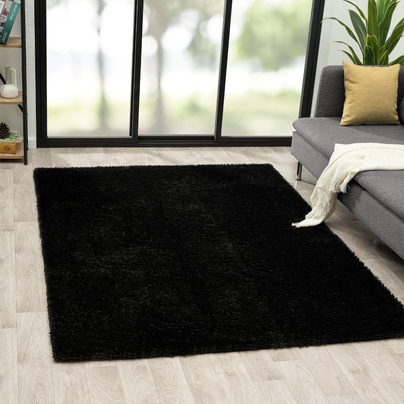 Luxe Weavers Fluffy Shag  Area Rug, 1 of 18
