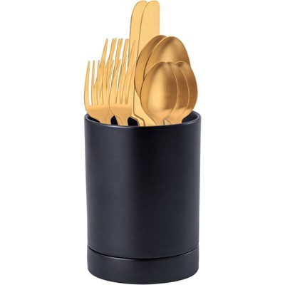 Bruntmor 5.6 Inches Large Ceramic Utensil Holder, Blue