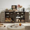 NicBex 4 Rattan Doors Sideboard Buffet Cabinet Wooden Coffee Bar Cabinet with Storage for Kitchen,Living Room - 2 of 4