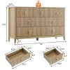 7 Drawer Dresser for Bedroom, 54"W Wooden Chest of Drawers with Metal Handles, Fluted Clothes Storage Organizer, Dresser TV Stand for Hallway - 3 of 4