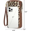 Clotth Women for Wallet - Women’s Vegan Leather RFID Blocking Clutch Wallet,Large Capacity Wristlet Purse with Strap,for Travel & Daily Use,Leopard - 3 of 4