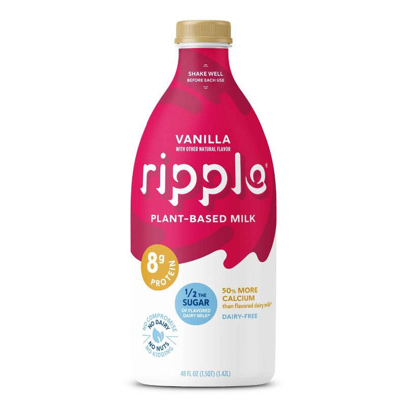 Ripple Dairy-Free Vanilla Milk - 48 fl oz, 1 of 7