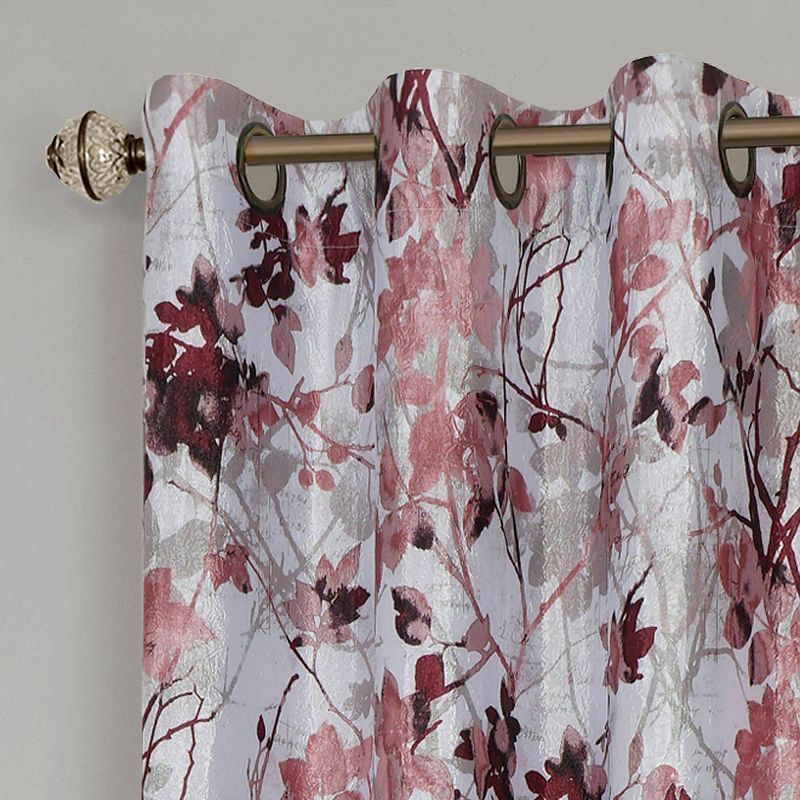 Kate Aurora Country Living 100% Thermal Lined Grommet Top Floral Room Darkening Curtains, 1 of 2
