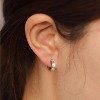 Cubic Zirconia Huggie Earrings 14k Gold Plated Tiny Earrings Small Huggie Hoop Earrings Simple Lightweight Hoops Gift for Women - 3 of 4
