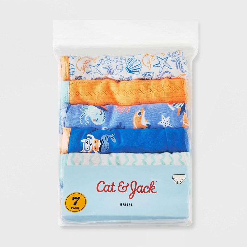 Toddler Girls' 7pk Fish Printed Briefs - Cat & Jack™, 3 of 6