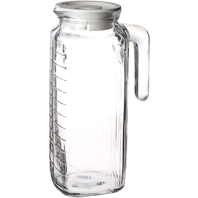 Bormioli Rocco Gelo Glass Jug/Pitcher with Lid, 41-Ounce, 1 of 5