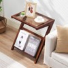 VEVOR Rattan Coffee Table, Z-Shaped Rattan Woven Bamboo Coffee Table with Tempered Glass Top, 20” Modern Boho Storage Coffee Table with Bamboo Legs - 2 of 4