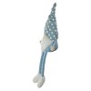 Northlight Sitting Spring Gnome Figure with a Pointy Polka Dot Hat - 34" - Blue and White - image 3 of 4