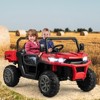 Infans 24V Kids Ride On Dump Truck 2-Seater Electric Truck w/ Remote Control Red - 3 of 4