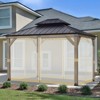 Aoodor Gazebo Replacement Netting Screen, Universal Gazebo 4-Panel Mosquito Net Sidewalls with Double Zippers for Outdoor Patio - 3 of 4