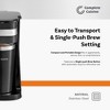 Complete Cuisine Single Serve Coffee Maker and Travel Mug, Compact 14 Ounce Stainless Steel Brewer for Hot Coffee or Tea, Black - 3 of 4