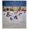 Set of 4 Mesh Snowman Family with LED Lights - 3 of 4