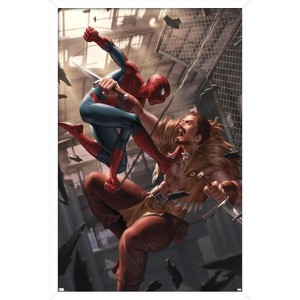 Trends International Marvel Comics - Spider-Man - Battle with Kraven Framed Wall Poster Prints - 1 of 4