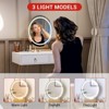 Makeup Vanity Set with 3-Color Dimmable Lighted Mirror, Makeup Dressing Table with Drawers, Padded Stool - 2 of 4