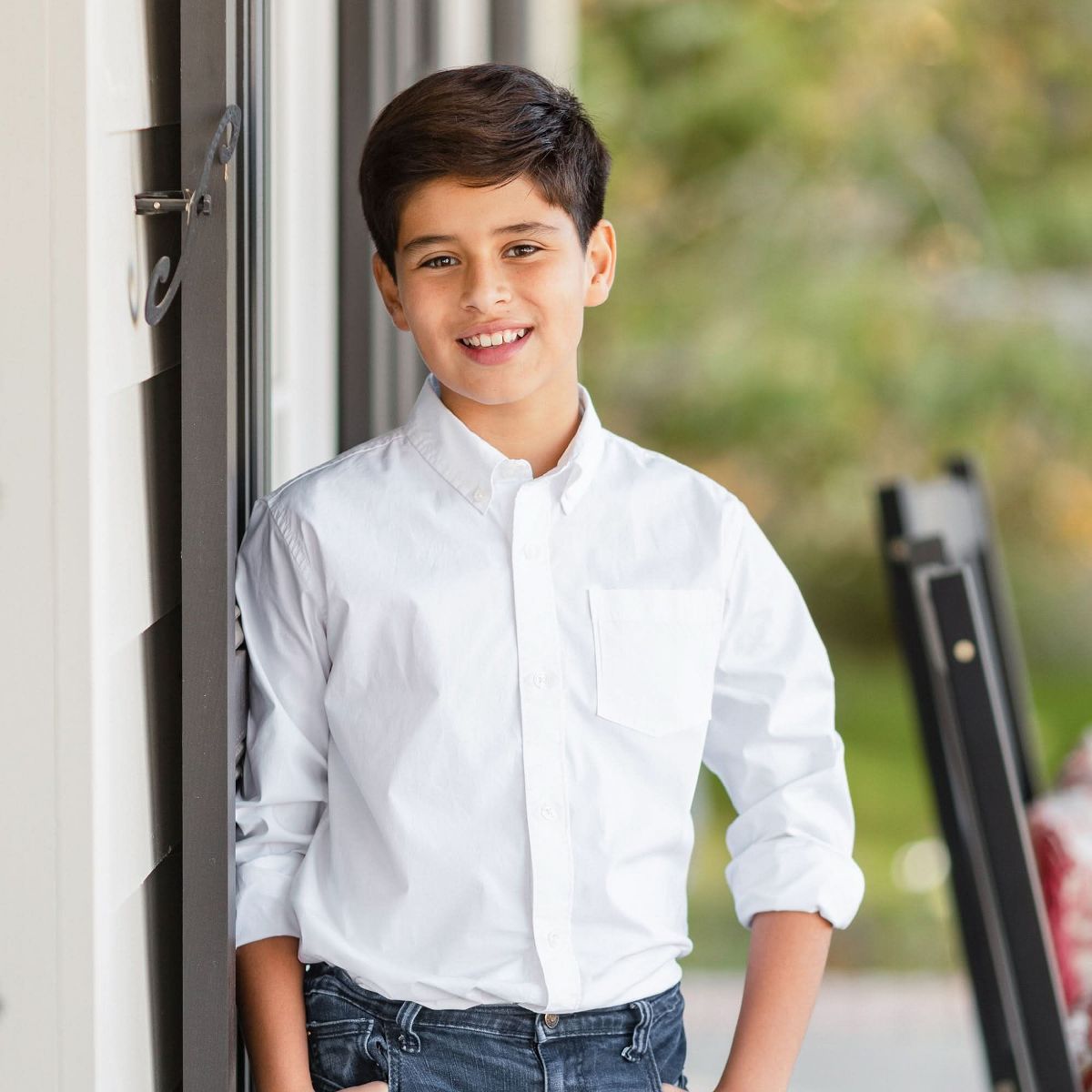 Hope & Henry Boys' Poplin Button Down Shirt, Kids - thumbnail 2