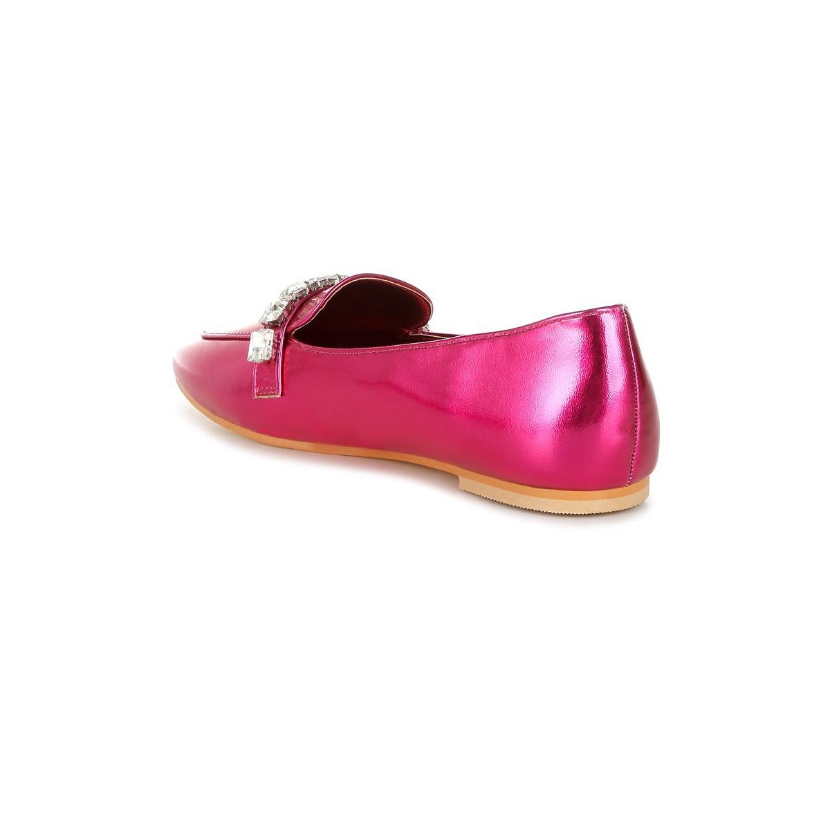 Женские туфли Rag & Co Womens Celosia Metallic Diamante Strap Loafers 9 — фото 4