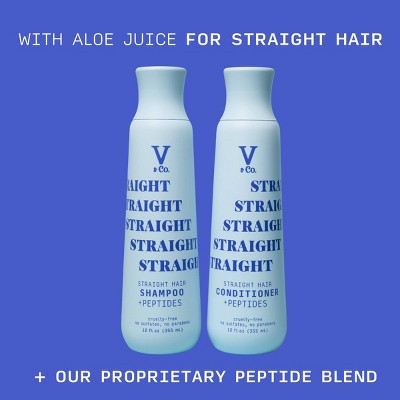 V&#38;Co. Beauty Straight Hair + Peptide Conditioner - 12 oz