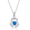 Opalata Sterling Silver Blue Inlay Opal Crab Earrings and 18" Pendant Necklace Set - 2 of 4