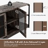 Garvee Rustic Gray TV Stand for 55-75 Inch TVs – Stylish Farmhouse Entertainment Center with Open Shelves, Storage Cabinets - 4 of 4