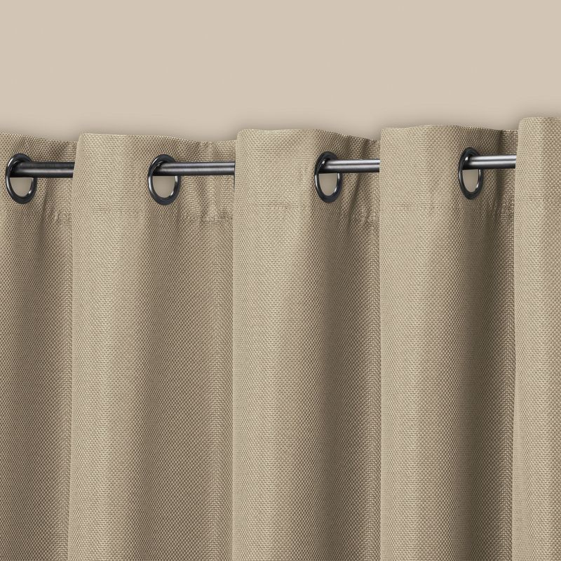 Collections Etc Textured Grommet Top Blackout Curtain Panel, 3 of 5