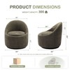 Modern Barrel Swivel Chairs with Concealed Storage, Round Upholstered Accent Chairs - 3 of 4