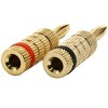 Monoprice High Quality Gold Plated Speaker Banana Plugs – 1 Pair – Closed Screw Type, For Speaker Wire, Home Theater, Wall Plates And More - 2 of 3