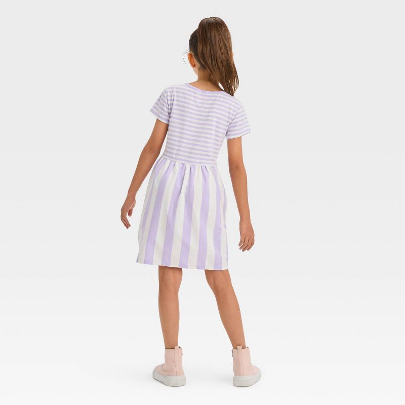 Girls' Short Sleeve Knit Dress - Cat & Jack™, 3 of 7