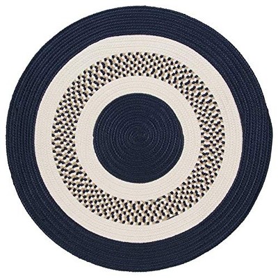 Colonial Mills Flowers Bay - Patriot Blue 7 Ft round Round Rug Indoor/Outdoor 100% Polypropylene