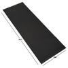 Yoga Mat - Double Sided Comfort Foam 0.25"H Thickness - with Carrying Strap by Wakeman (Black) - 3 of 4