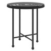 vidaXL Dining Table Black Steel Compact UV-resistant Bistro Table - 2 of 4