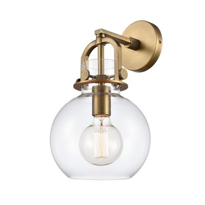 Newton Sphere - 1 Light Wall Sconce-14 Inches Tall and 8 Inches Wide