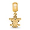 Black Bow Jewelry 14k Yellow Gold Plated Sterling Silver College of William & Mary Tribe NCAA Bead Charm - 3 of 4