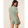 INSPIRE CHIC Women's 2 Pcs Lounge Sets Waffle Outfits T-shirt and Shorts Loungewear Sweatsuits Pajama Sets - 3 of 4