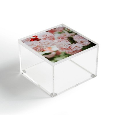 Hello Twiggs Soft Pink Roses 4" x 4" Acrylic Box - Deny Designs