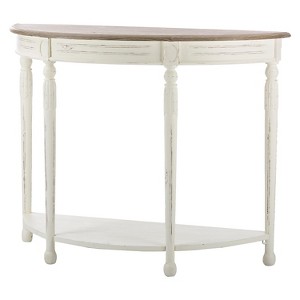 Vologne Traditional Wood French Console Table White - Baxton Studio: Distressed Antique Entryway Furniture - 1 of 4