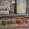 TiramisuBest Ottoman Bench - Light Grey Fabric Entryway Bench, 47.25"L x 17.5"W x 16.5"H - 4 of 4