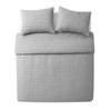FIONECA Reversible Antimicrobial Brushed Microfiber Coverlet Set Farmhouse Pick Stitch Quilted Bedding - 4 of 4