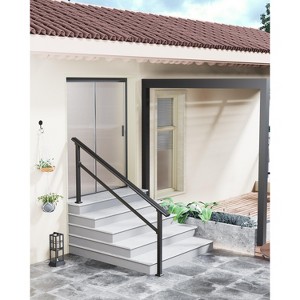Hand Rails for Outdoor Steps, Aluminium Alloy Stair Railing with Installation Kit,  Porch Handrails for Concrete Exterior Steps - 1 of 4