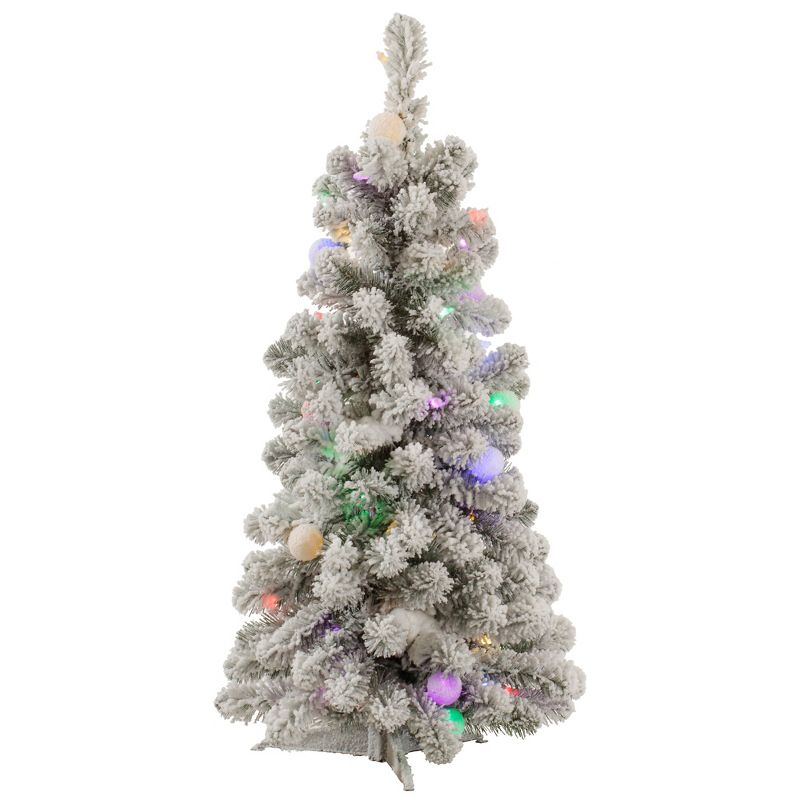 Vickerman Flocked Kodiak Spruce Artificial Christmas Tree, 1 of 4