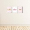 Big Dot of Happiness Hello Little One - Pink and Gold - Baby Girl Nursery Wall Art & Kids Room Decor - Gift Ideas - 7.5 x 10 inches - Set of 3 Prints - 3 of 4