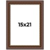 PosterPalooza | Traditional Brown Picture Frame - UV Acrylic, Foam Board Backing, Hanging Hardware - 2 of 4