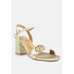Chaplet Textured Block Heel Sandals - 1 of 4