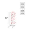 FURNIinspire Bathroom Storage Cabinet Small Wall Bathroom Cabinet Closet For Toiletries, Towels, Home Bathroom Storage, White, 9.25"*12.2"*31.5" - 3 of 4