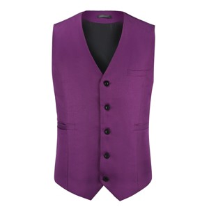 Cloudstyle Mens V-Neck Dress Suit Business Casual Suit Vest Waistcoat 5 Button Slim Fit - 1 of 4